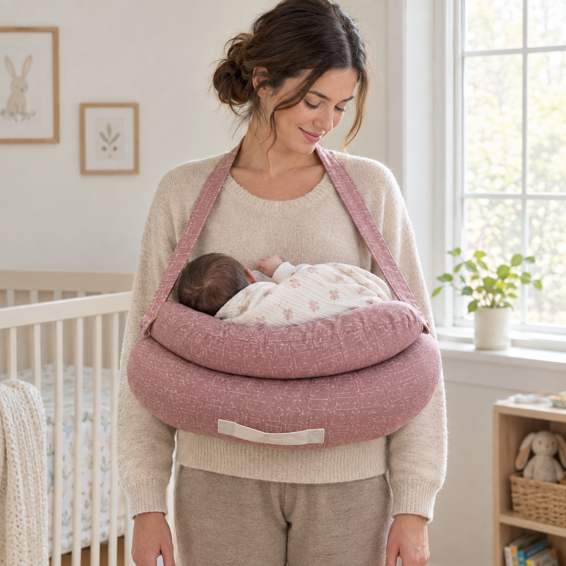 Standing hands-free with the Reliefeed pillow